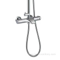 Thermostatic Exposed shower set chrome faucet